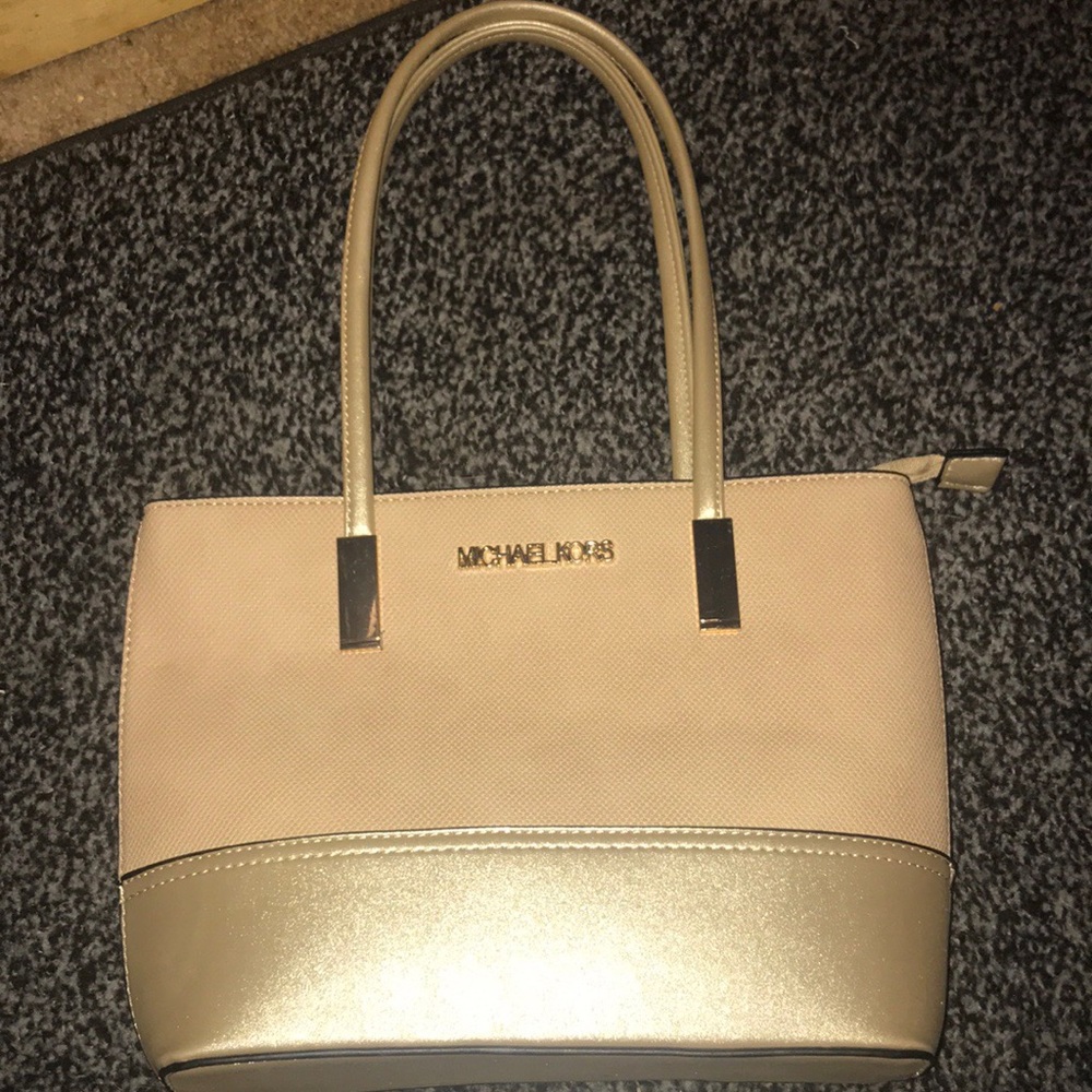 Michael Kors gold/tan purse
